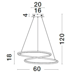 Lampadari Moderni-Selezionato da Mazzolaluce Lampadario moderno per salotto led 3000k oro design originale