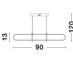 Lampadari Moderni-Selezionato da Mazzolaluce Lampadario moderno per salotto oro led 3000k dimmerabile