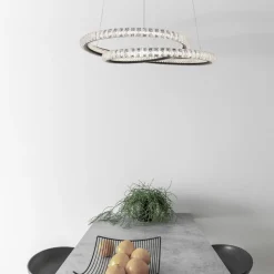 Lampadari Moderni-Selezionato da Mazzolaluce Lampadario moderno per salotto nero led 45w 3000k dimmerabile