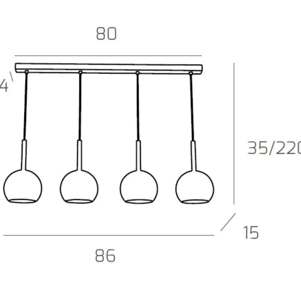 Lampadari Moderni-Top Light Lampadario moderno per sfere vetro ambra oro cromo trasparente