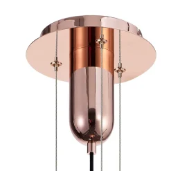 Lampadari Moderni-Selezionato da Mazzolaluce Lampadario moderno per soggiorno vetro rame