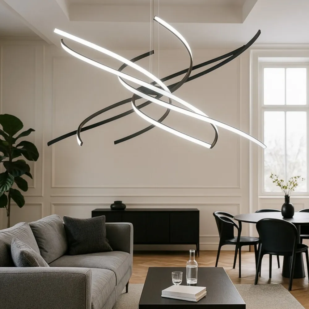 Lampadari Moderni-Top Light Lampadario moderno per soggiorno led 88w 4000k toplight tornado