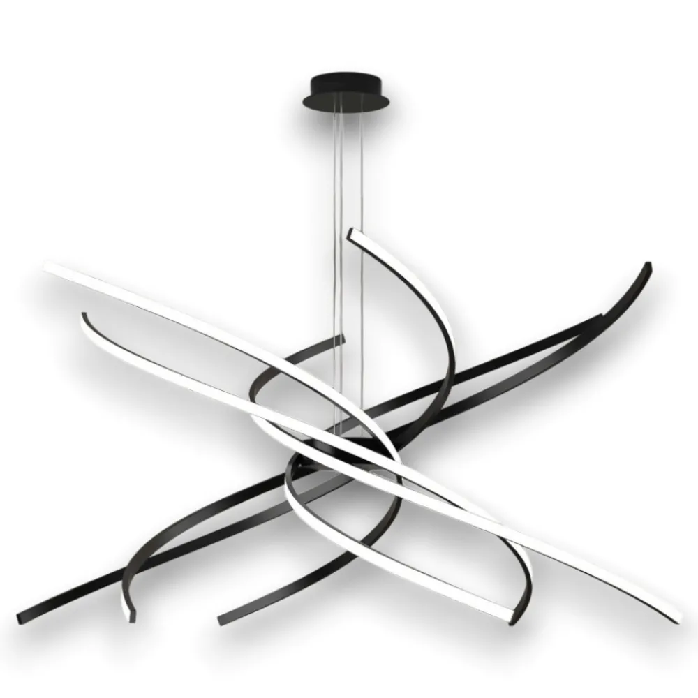 Lampadari Moderni-Top Light Lampadario moderno per soggiorno led 88w 4000k toplight tornado