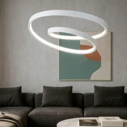 Lampadari Moderni-Perenz Illuminazione Lampadario moderno per soggiorno led 55w cct ritmo perenz bianco
