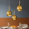 Lampadari Moderni-Top Light Lampadario moderno per soggiorno 3 vetri oro