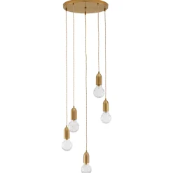Lampadari Moderni-Selezionato da Mazzolaluce Lampadario moderno per soggiorno luci a cascata oro