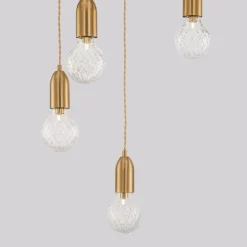 Lampadari Moderni-Selezionato da Mazzolaluce Lampadario moderno per soggiorno luci a cascata oro