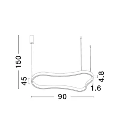 Lampadari Moderni-Selezionato da Mazzolaluce Lampadario moderno per soggiorno design bianco led 3000k