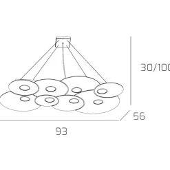 Lampadari Moderni-Top Light Lampadario moderno per soggiorno bianco cloud toplight
