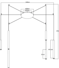 Lampadari Moderni-Selezionato da Mazzolaluce Lampadario moderno per tavolo soggiorno nero 6 luci led dimmerabile