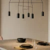 Lampadari Moderni-Selezionato da Mazzolaluce Lampadario moderno per tavolo soggiorno fili nero