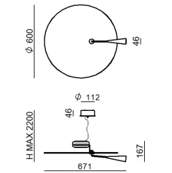 Lampadari Moderni-Stilnovo Lampadario moderno per tavolo da pranzo bascula led 3000k bronzo
