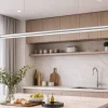 Lampadari Moderni-Ideal Lux Lampadario moderno per ufficio acciaio led 3000k dorica
