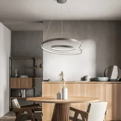 Lampadari Moderni-Perenz Illuminazione Lampadario moderno ritmo perenz led 55w cct grigio per soggiorno