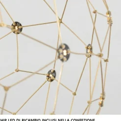 Lampadari Moderni-Selezionato da Mazzolaluce Lampadario moderno sfera oro led 22w 3000k per salotto