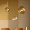 Lampadari Moderni-Top Light Lampadario moderno sfere vetri ambra
