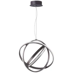 Lampadari Moderni-Selezionato da Mazzolaluce Lampadario moderno sferico per soggiorno cerchi led nero