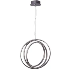 Lampadari Moderni-Selezionato da Mazzolaluce Lampadario moderno sferico per soggiorno cerchi led nero