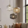 Lampadari Moderni-Ondaluce Lampadario moderno so odette per soggiorno tre vetri colorati