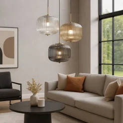 Lampadari Moderni-Ondaluce Lampadario moderno so odette per soggiorno tre vetri colorati