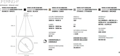 Lampadari Moderni-Vivida International Lampadario moderno titanio led 60w 3000k 4000k vivida lifering