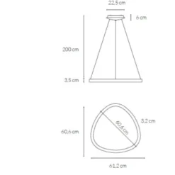 Lampadari Moderni-Vivida International Lampadario moderno titanio rotondo led 48w 3000k 4000k dimmerabile vivida lifering