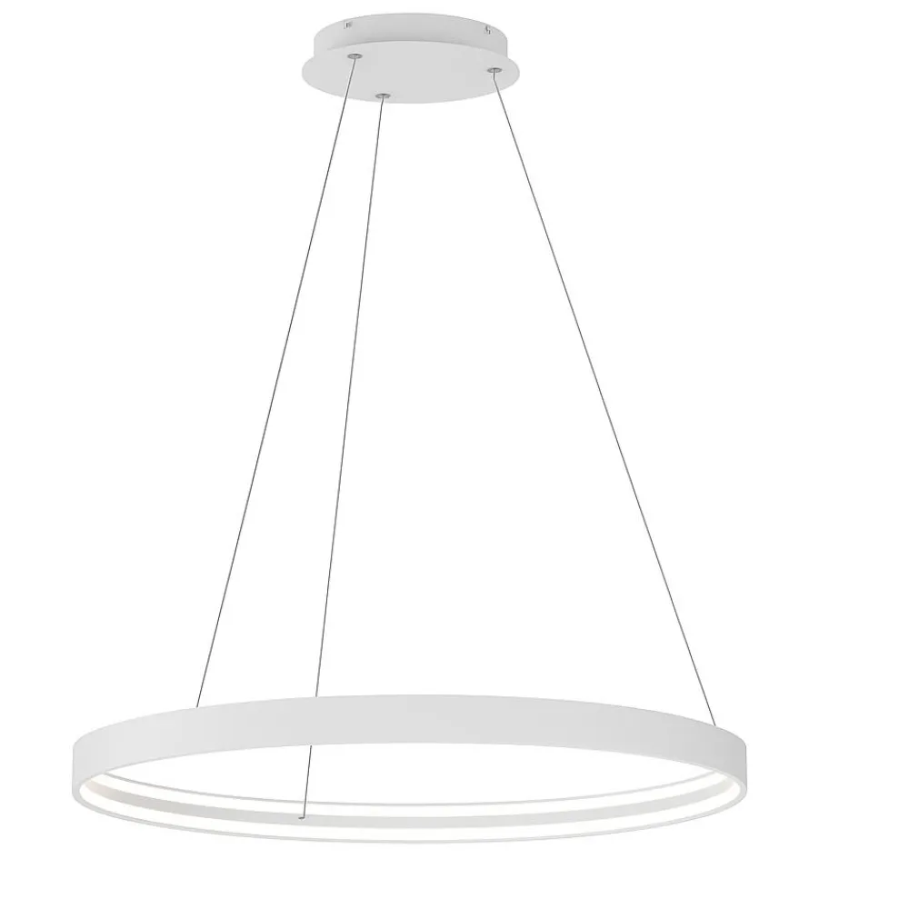 Lampadari Moderni-Top Light Lampadario moderno malika bianco rotondo led 56w cct