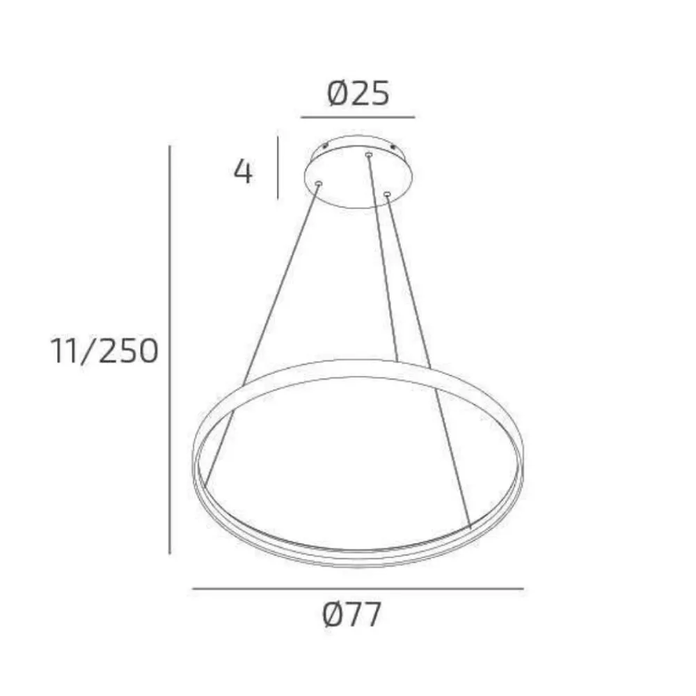 Lampadari Moderni-Top Light Lampadario moderno malika bianco rotondo led 56w cct