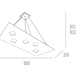 Lampadari Moderni-Top Light Lampadario moderno toplight sabbia per soggiorno