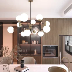 Lampadari Moderni-Top Light Lampadario moderno clear per soggiorno nero oro