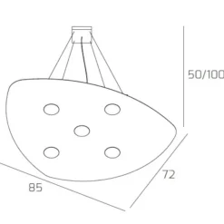 Lampadari Moderni-Top Light Lampadario moderno toplight shape sabbia design tondo