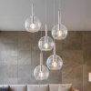 Lampadari Moderni-Top Light Lampadario moderno per soggiorno vetri trasparenti
