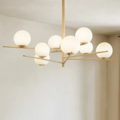 Lampadari Moderni-Top Light Lampadario moderno tortora per soggiorno boomerang