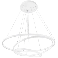 Lampadari Moderni-Selezionato da Mazzolaluce Lampadario moderno tre anelli bianco led 3000k
