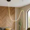 Lampadari Moderni-Selezionato da Mazzolaluce Lampadario moderno tubo di silincone led 33w 3000k dimmerabile