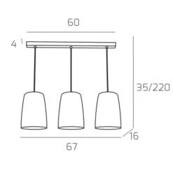 Lampadari Moderni-Top Light Lampadario moderno vetri ambra per soggiorno shaded toplight