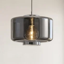 Lampadari Moderni-Selezionato da Mazzolaluce Lampadario moderno vetro colore grafite design