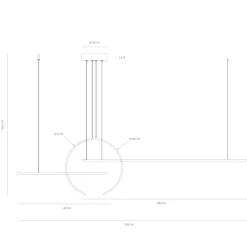 Lampadari Moderni-Vivida International Lampadario moderno vivida in&out bianco led 52w 3000k 4000k