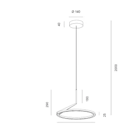 Lampadari Moderni-Vivida International Lampadario moderno vivida meridiana bronzo led 17w 3000k 4000k