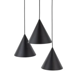 Lampadari Cucina-Selezionato da Mazzolaluce Lampadario nero 3 coni a per cucina moderna