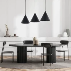 Lampadari Cucina-Selezionato da Mazzolaluce Lampadario nero 3 coni per cucina