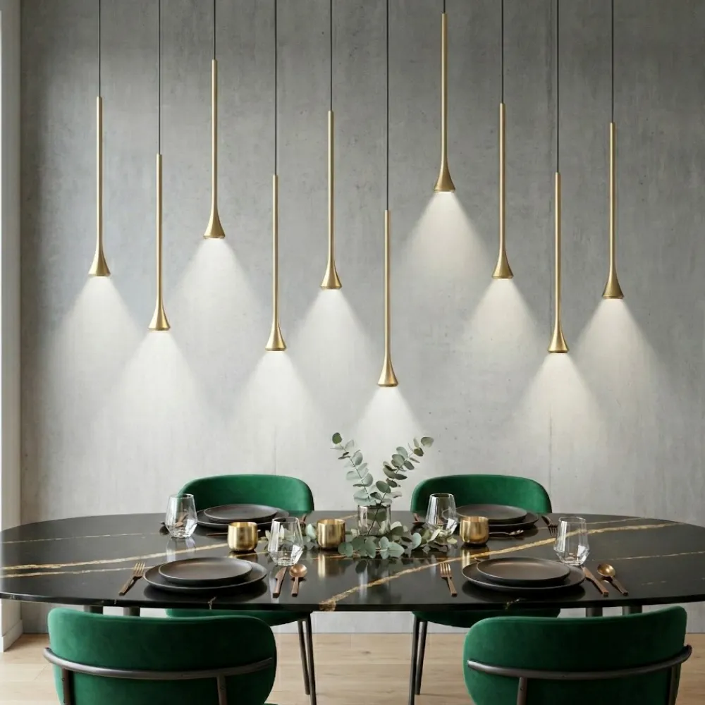 Lampadari Moderni-Fabas Luce Lampadario nero con lampade a sospensione ottone susa