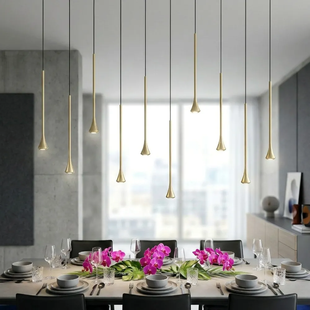 Lampadari Moderni-Fabas Luce Lampadario nero con lampade a sospensione ottone susa