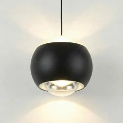 Lampadari Moderni-Selezionato da Mazzolaluce Lampadario nero con pendenti led 2700k-6500k per soggiorno moderno