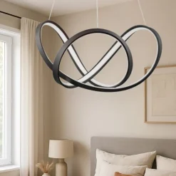 Lampadario Camera Da Letto-Selezionato da Mazzolaluce Lampadario nero design led per camera da letto