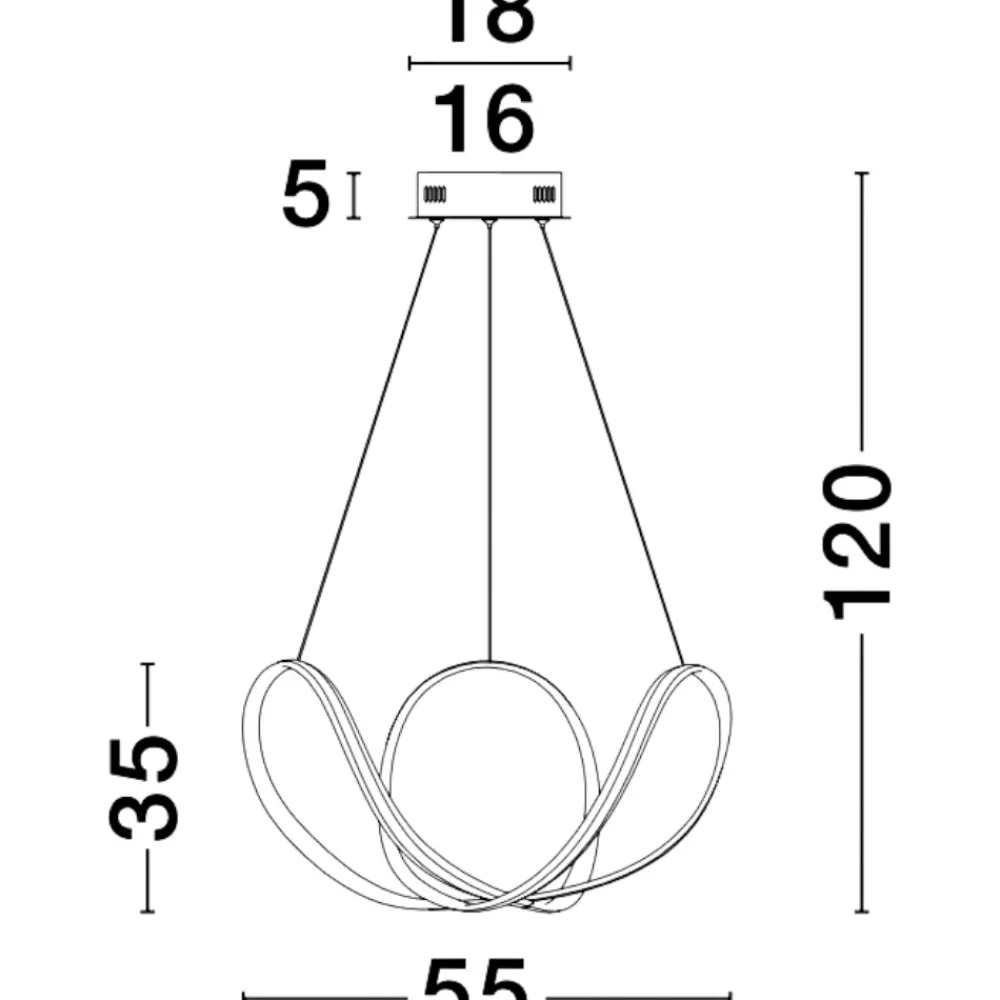 Lampadario Camera Da Letto-Selezionato da Mazzolaluce Lampadario nero design led per camera da letto