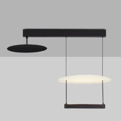 Lampadari Moderni-Selezionato da Mazzolaluce Lampadario nero design led 35w 3000k per soggiorno moderno