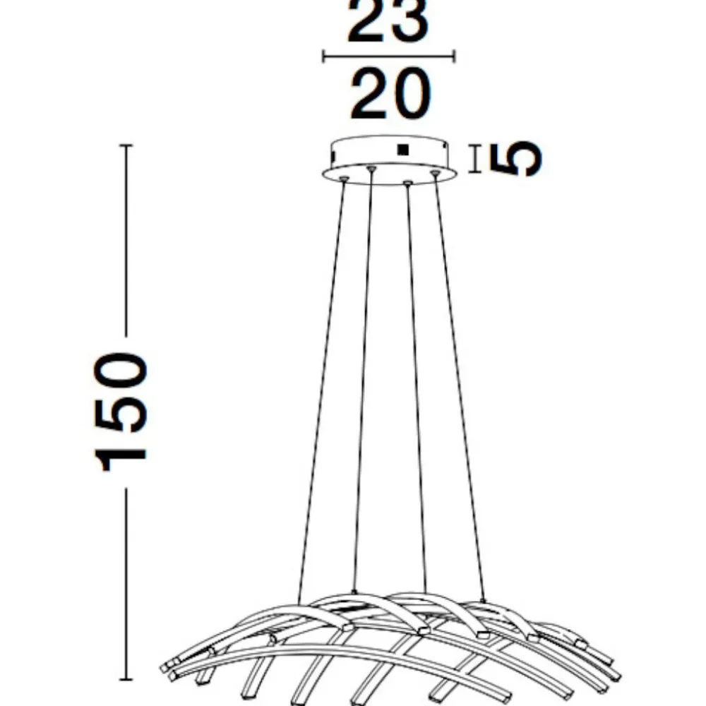 Lampadari Moderni-Selezionato da Mazzolaluce Lampadario nero design moderno per soggiorno led 83w dimmerabile