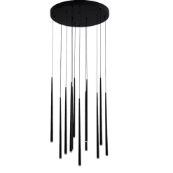 Lampadari Moderni-Selezionato da Mazzolaluce Lampadario nero design pendenti led per soggiorno moderno