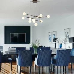 Lampadari Moderni-Selezionato da Mazzolaluce Lampadario nero design per soggiorno moderno lampadine incluse